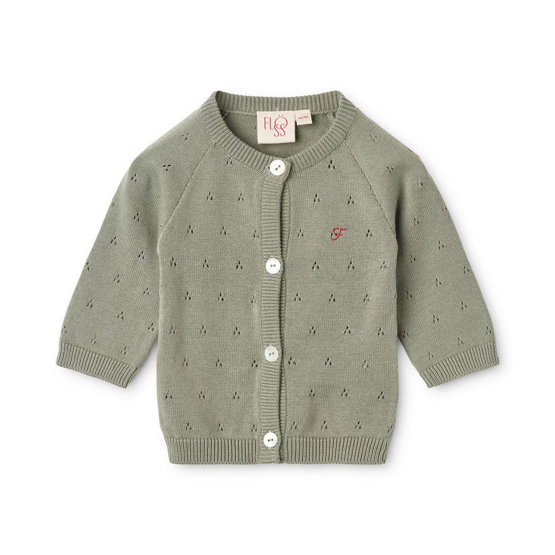 Floss Dusty Green Clover Cardigan