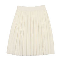 Coco Blanc Ivory Knit Pleated Skirt