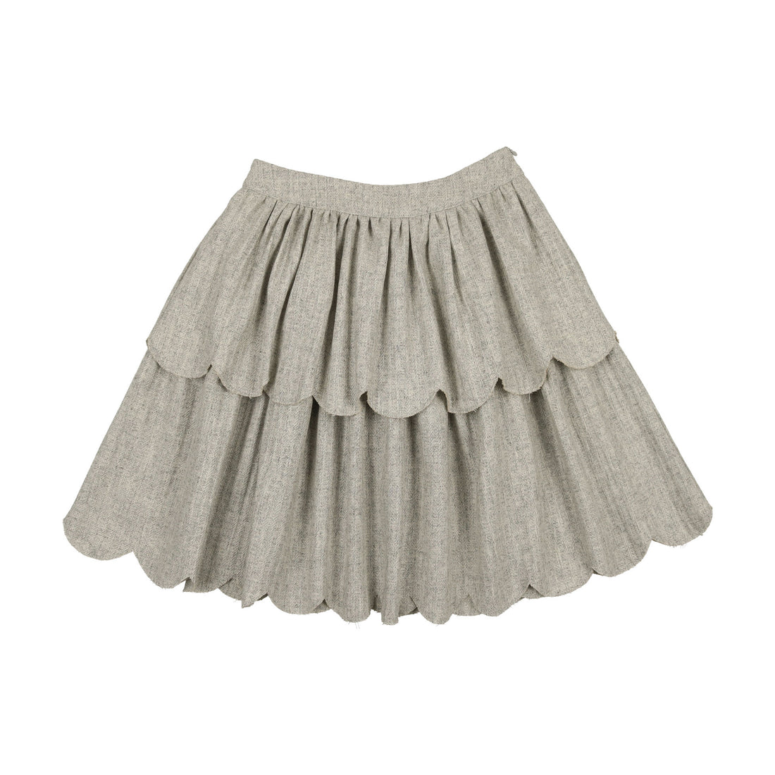 Coco Blanc Scalloped Dress S/S - Denim Coco Blanc Scalloped Dress S/S - Denim
