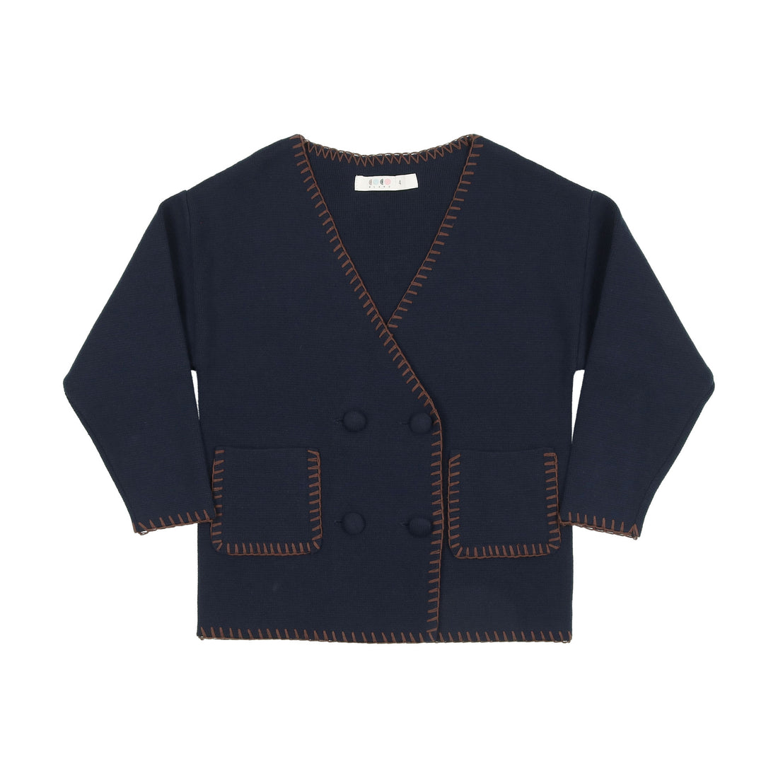 Coco Blanc Navy Double Breasted Sweater