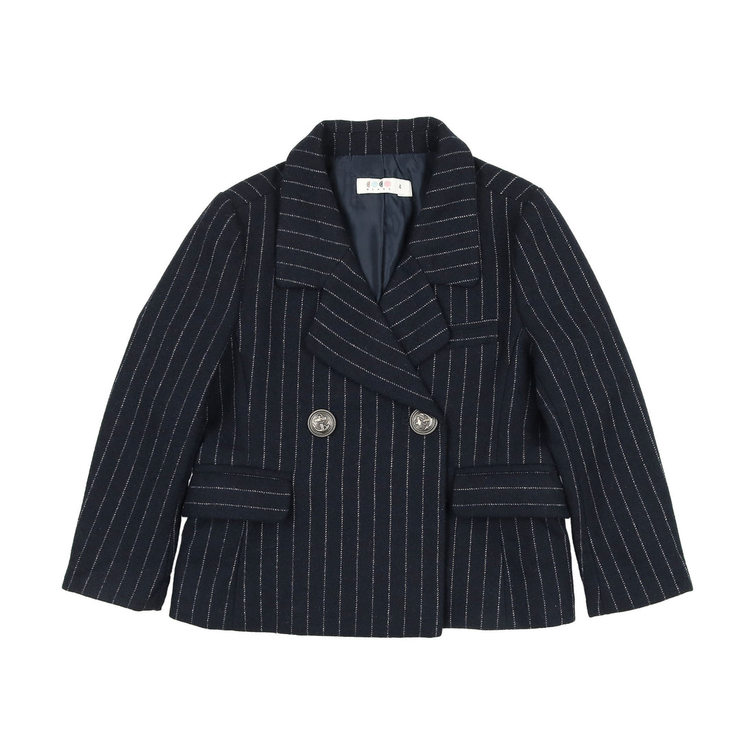 Coco Blanc Navy Pinstripe Pinstripe Boys Blazer Coco Blanc Navy Pinstripe Pinstripe Boys Blazer