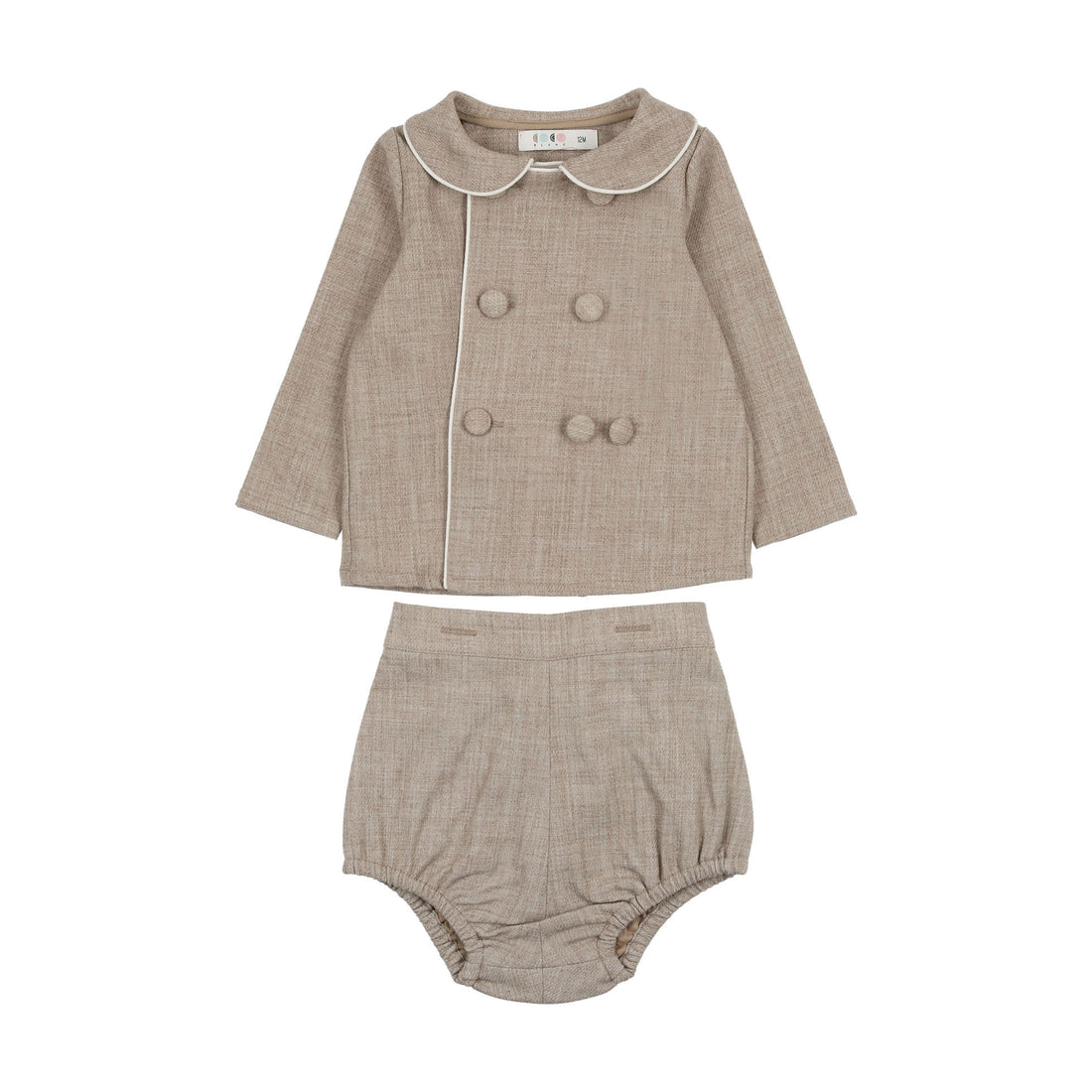 Coco Blanc Oat Wool Peter Pan Bloomer Set