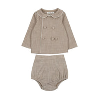 Coco Blanc Oat Wool Peter Pan Bloomer Set