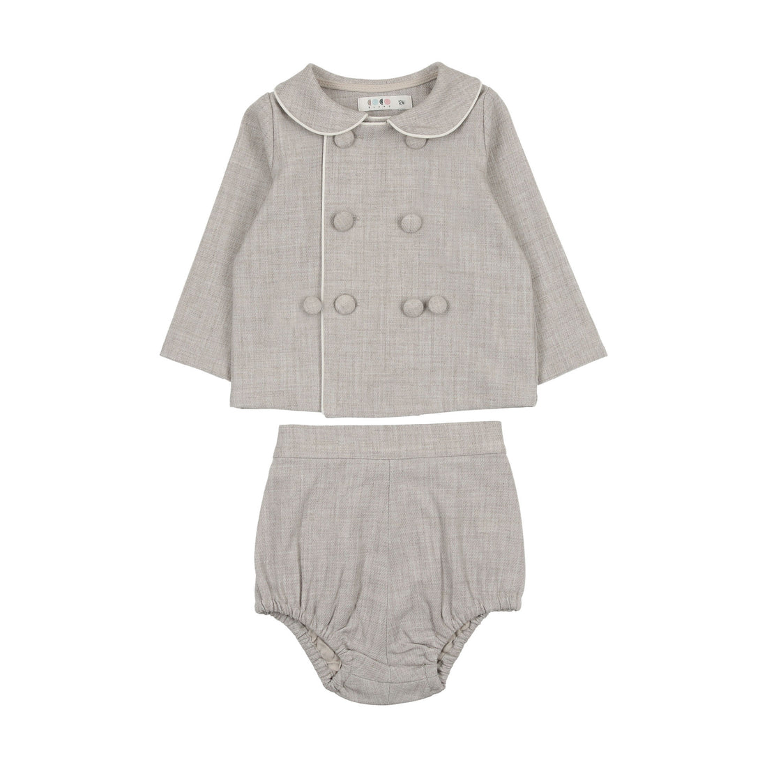 Coco Blanc Light Grey Wool Peter Pan Bloomer Set