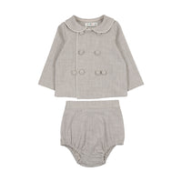 Coco Blanc Light Grey Wool Peter Pan Bloomer Set