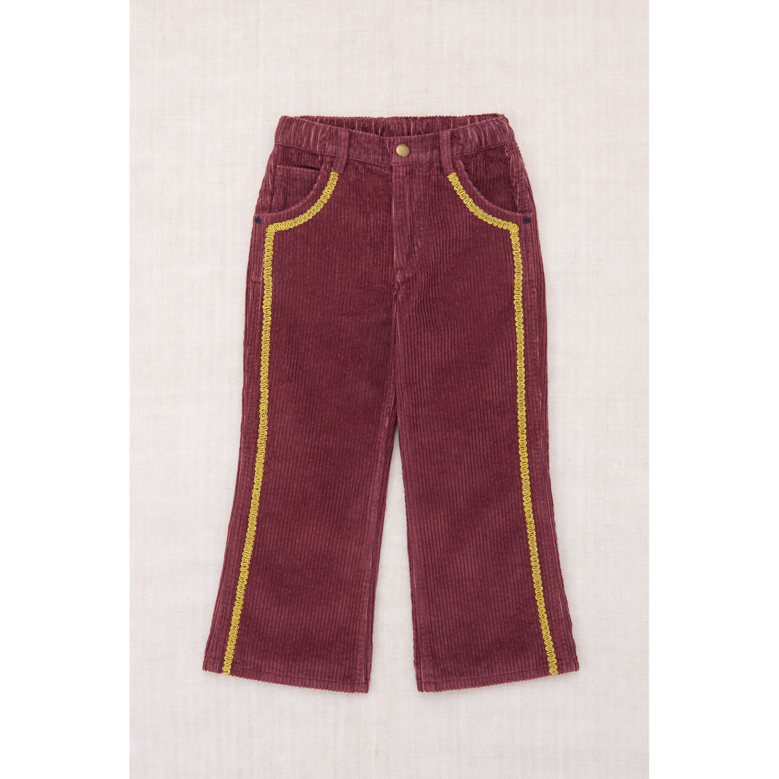 Misha and Puff Madder Root Corduroy Western Slim Flare Pant