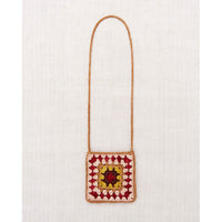 Misha and Puff  Rose Gold Crochet Big Square Bag