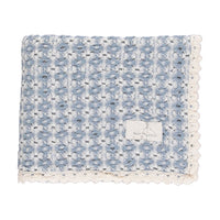 Bebe Organic Blue Retro Crochet Blanket