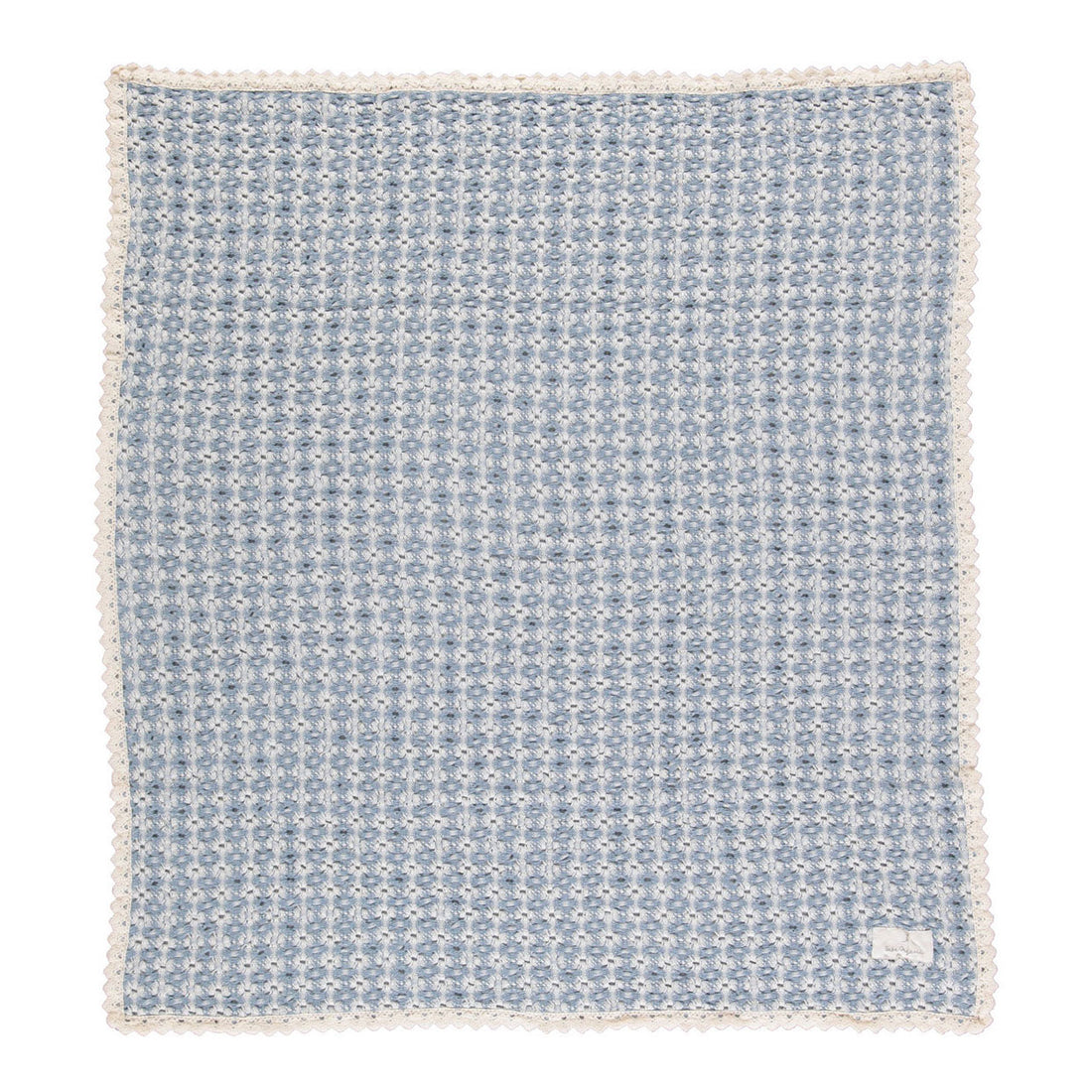 Bebe Organic Blue Retro Crochet Blanket