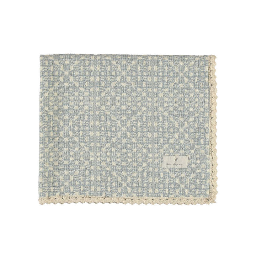 Bebe Organic Sky Blue Crochet Blanket