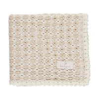 Bebe Organic Taupe Retro Crochet Blanket