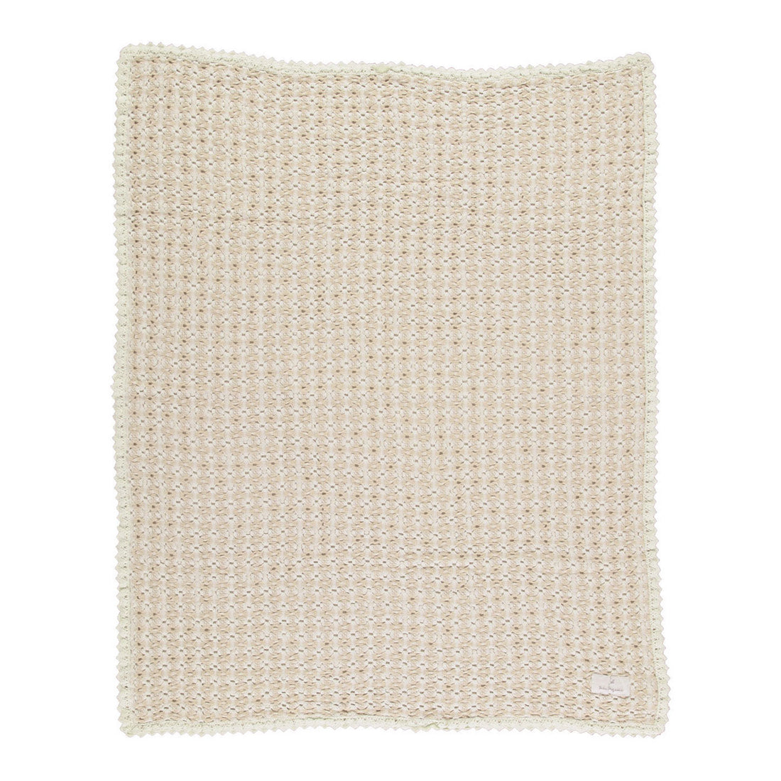 Bebe Organic Taupe Retro Crochet Blanket