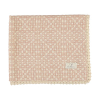 Bebe Organic Faded Rose Crochet Blanket