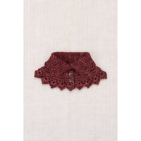 Misha and Puff  Madder Root Crochet Button Collar