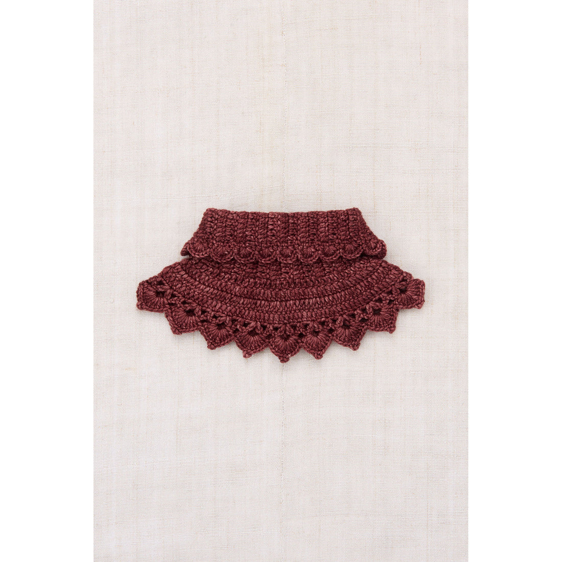 Misha and Puff  Madder Root Crochet Button Collar