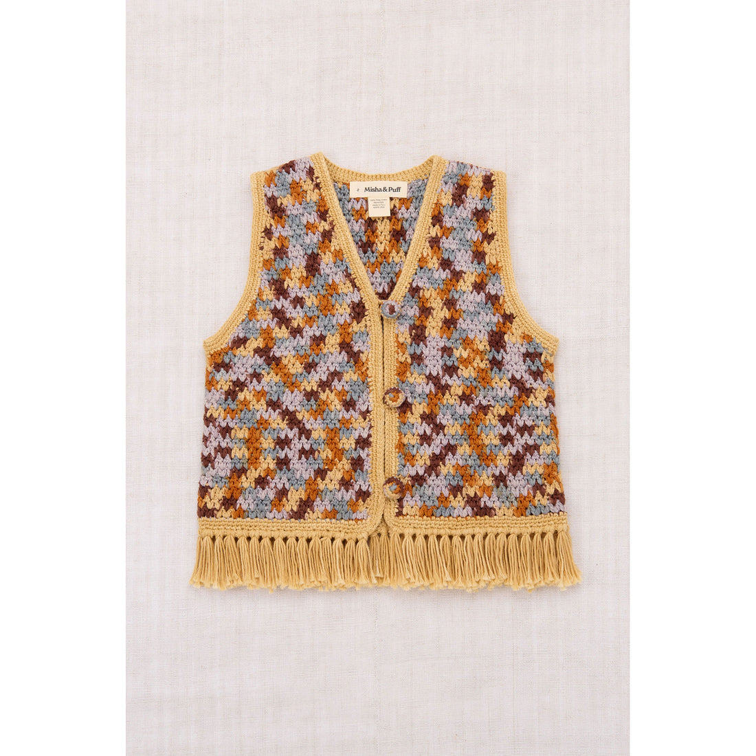 Misha and Puff Viola Space Dye Crochet Canyon Vest