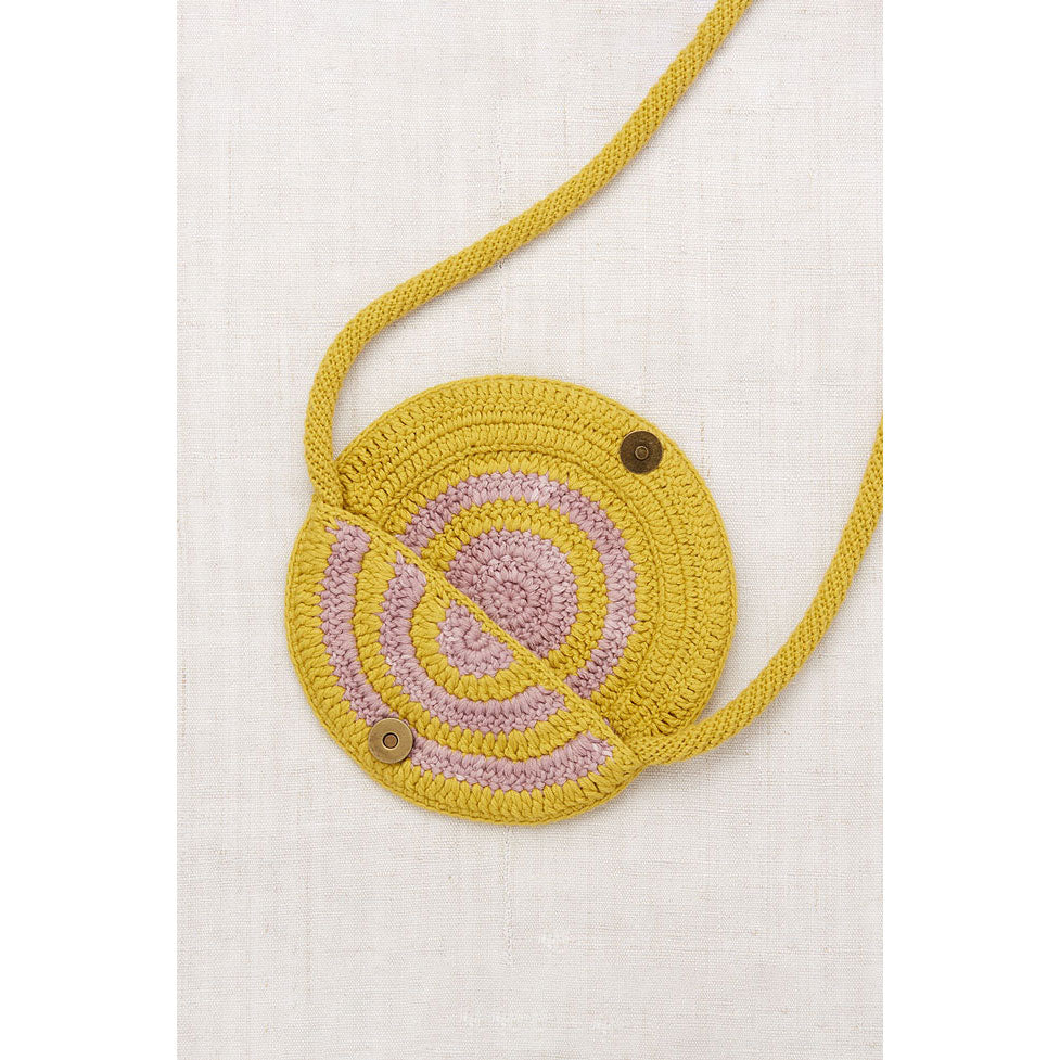 Misha and Puff Winter Wheat Crochet Half Moon Belt Bag