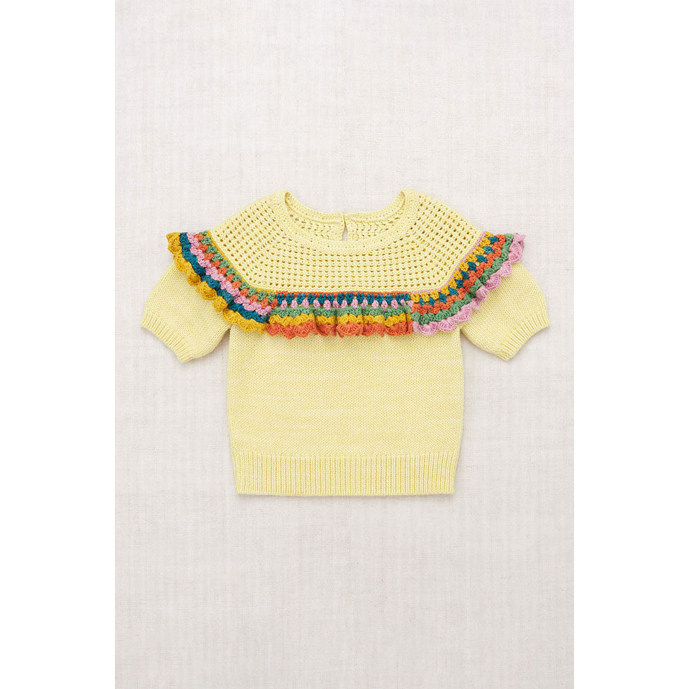 Misha and Puff Vintage Yellow Crochet Joya Top