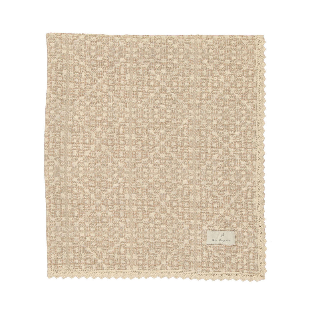 Bebe Organic Taupe Crochet Blanket