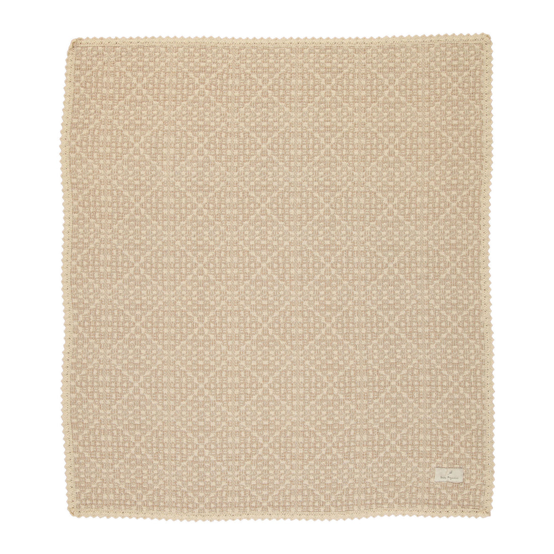 Bebe Organic Taupe Crochet Blanket