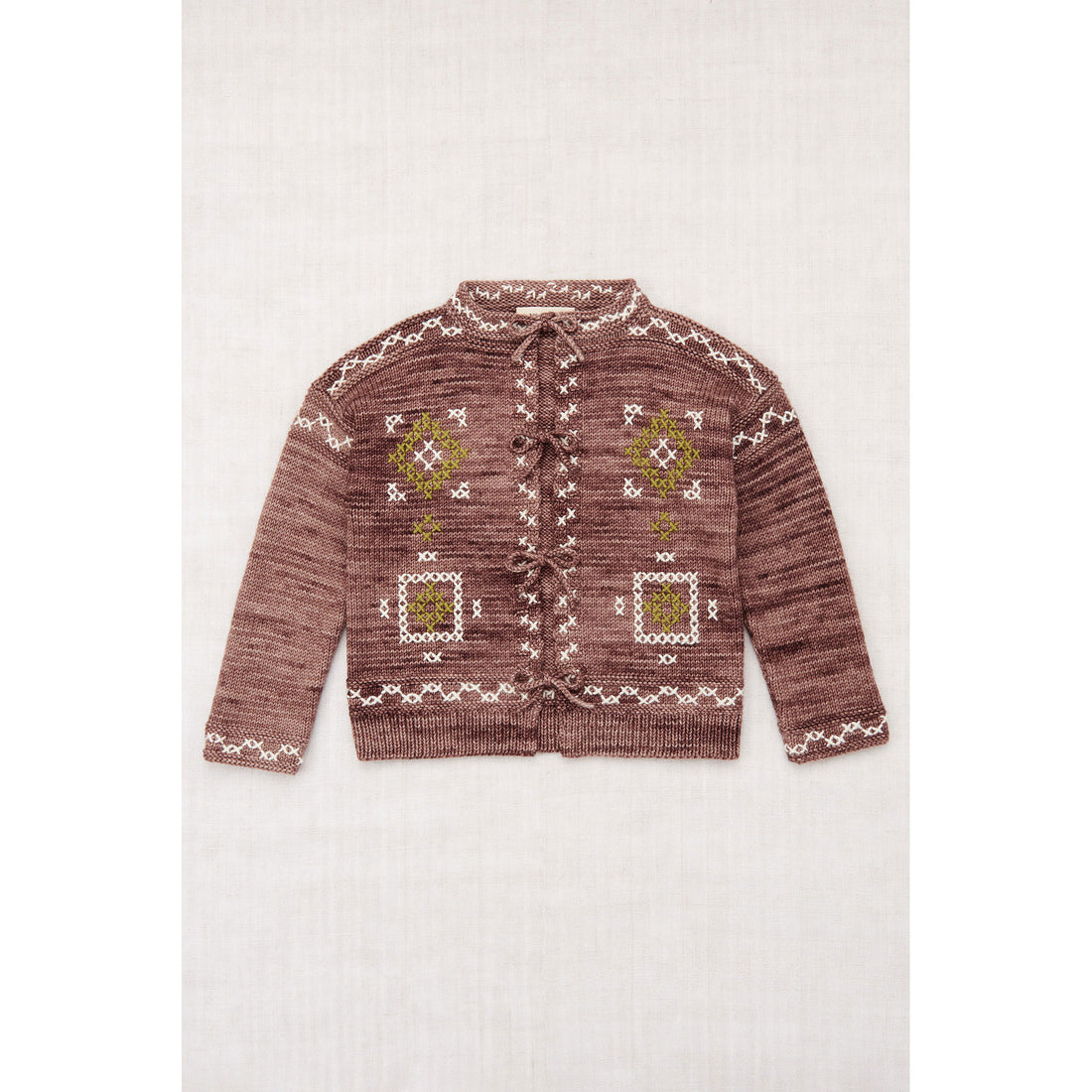 Misha and Puff Affogato Cross Stitch Bjorn Cardigan