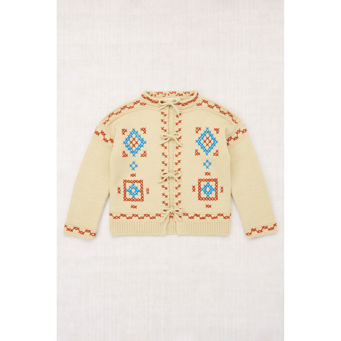 Misha and Puff Raffia Cross Stitch Bjorn Cardigan