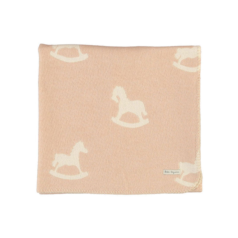 Bebe Organic Faded Rose Cuddle Horse Blankets