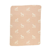 Bebe Organic Faded Rose Cuddle Horse Blankets