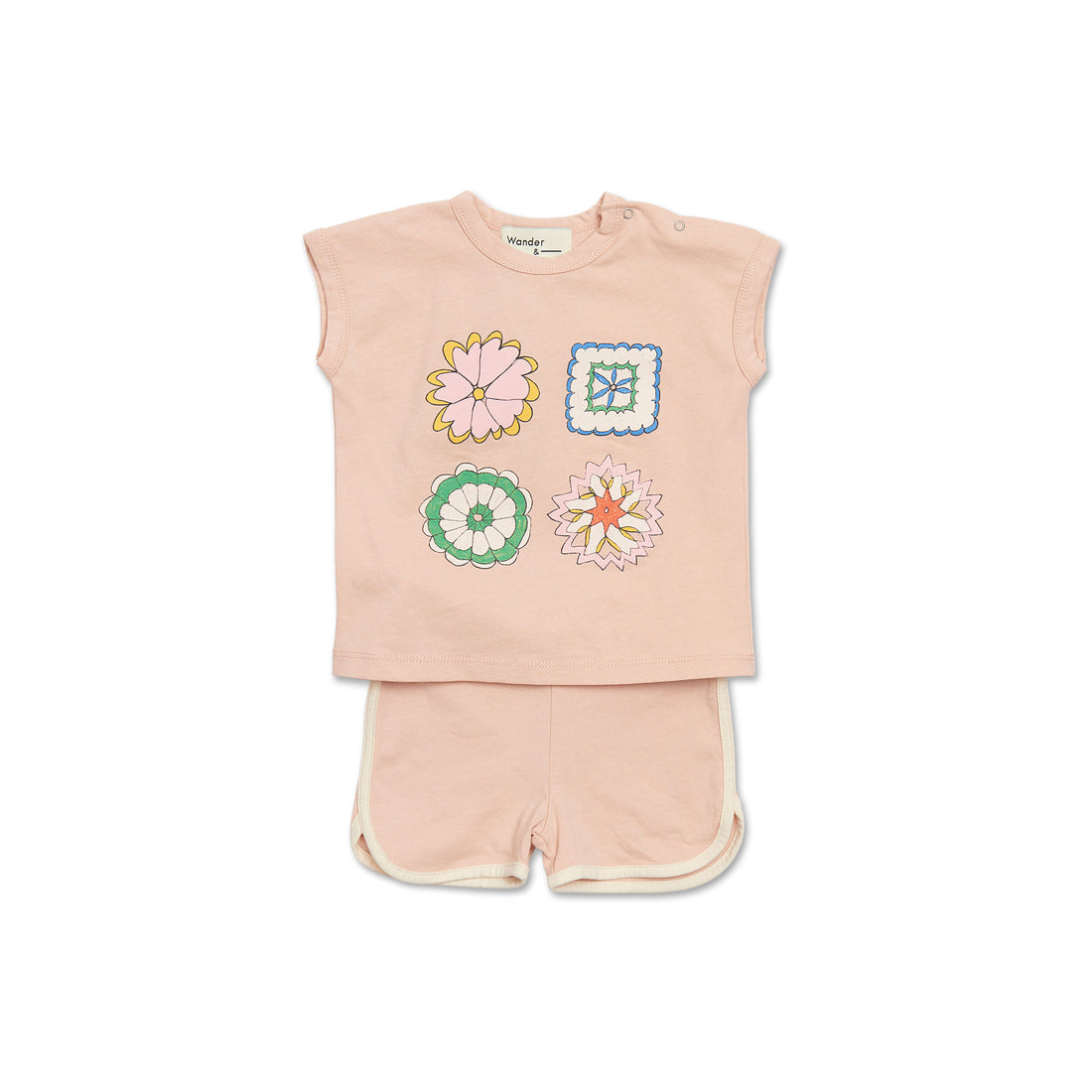 Wander and Wonder  Peach Baby Tank Set