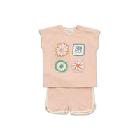 Wander and Wonder  Peach Baby Tank Set