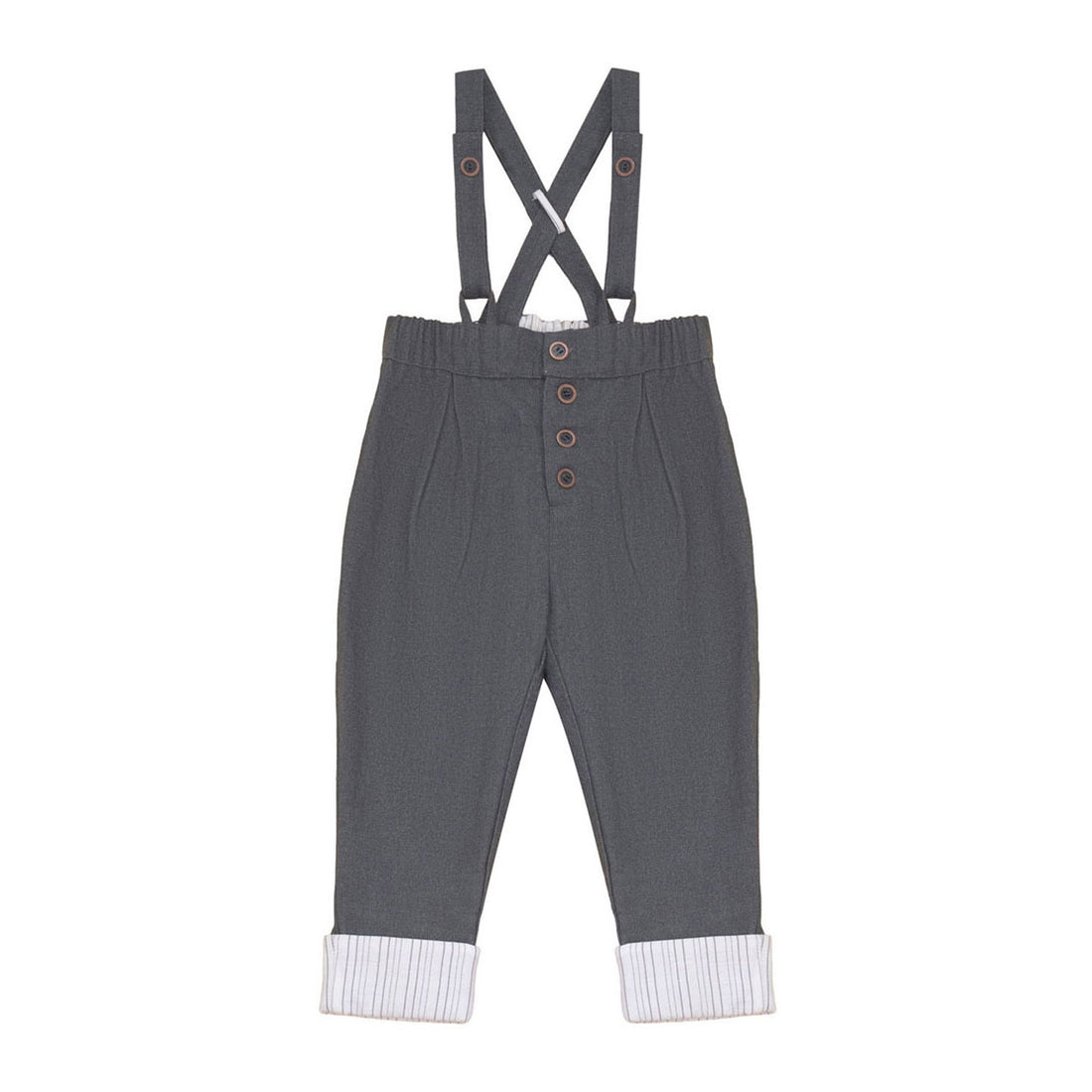 Calla Lili  Grey Suspenders Pants