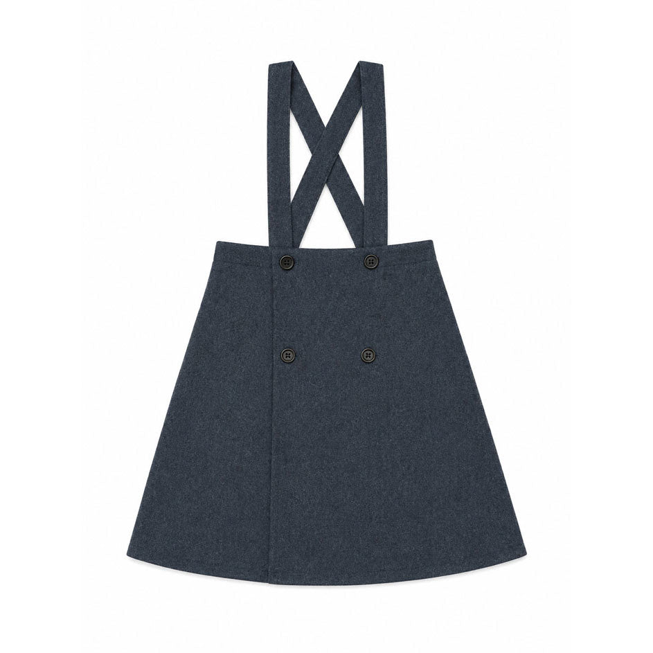 L by Ladida Gray Wool Suspender Dress