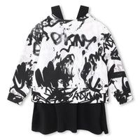 DKNY White/Black Two In One Milano Dress