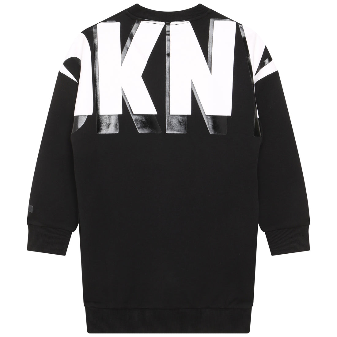DKNY Black French Terry Logo Dress