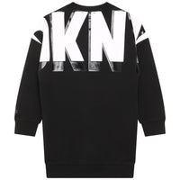 DKNY Black French Terry Logo Dress