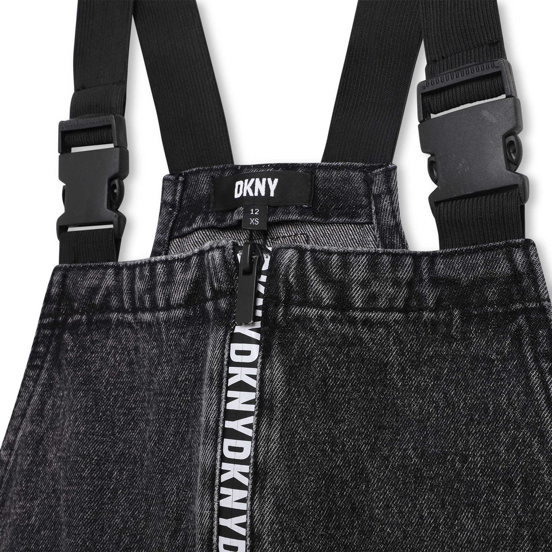 DKNY Black Overdye Branded Zip Jumper