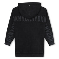 DKNY Black Light French Hoodie Dress