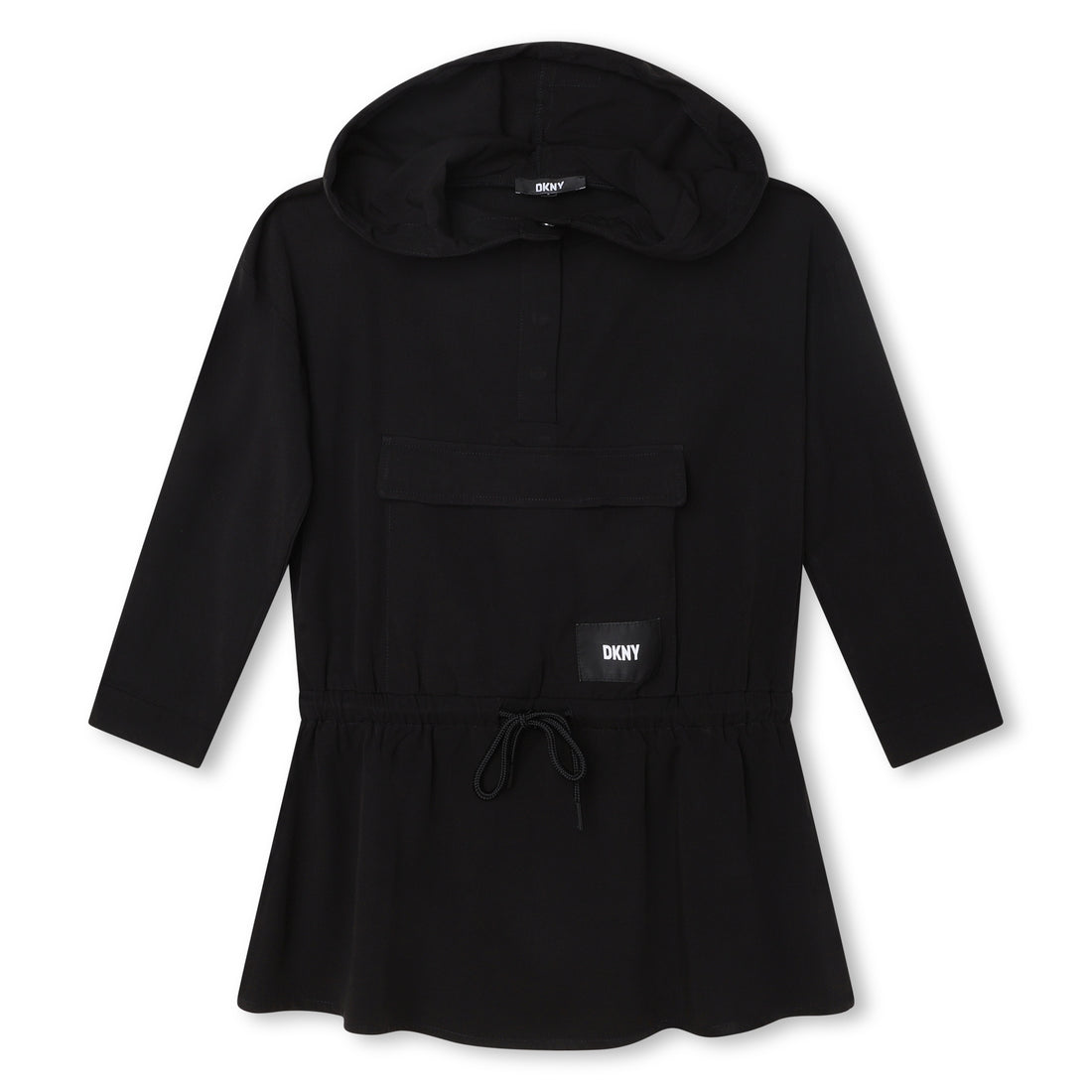 DKNY Black Hooded Dress