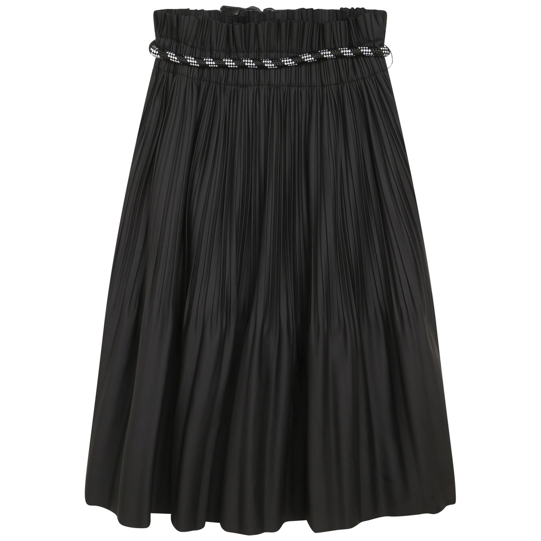 DKNY Black Pleated Midi Skirt
