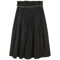 DKNY Black Pleated Midi Skirt