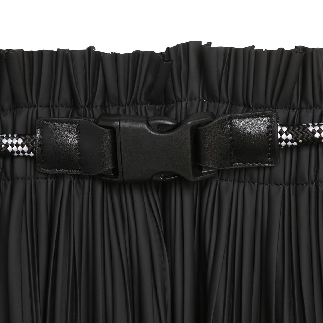 DKNY Black Pleated Midi Skirt