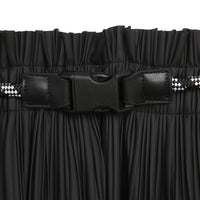 DKNY Black Pleated Midi Skirt