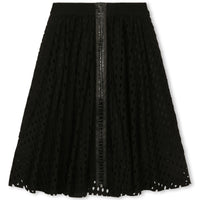 DKNY Black Laser Cut Fancy Long Skirt