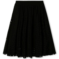 DKNY Black Laser Cut Fancy Long Skirt