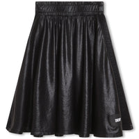 DKNY Black Shiny Black Modal Midi Skirt