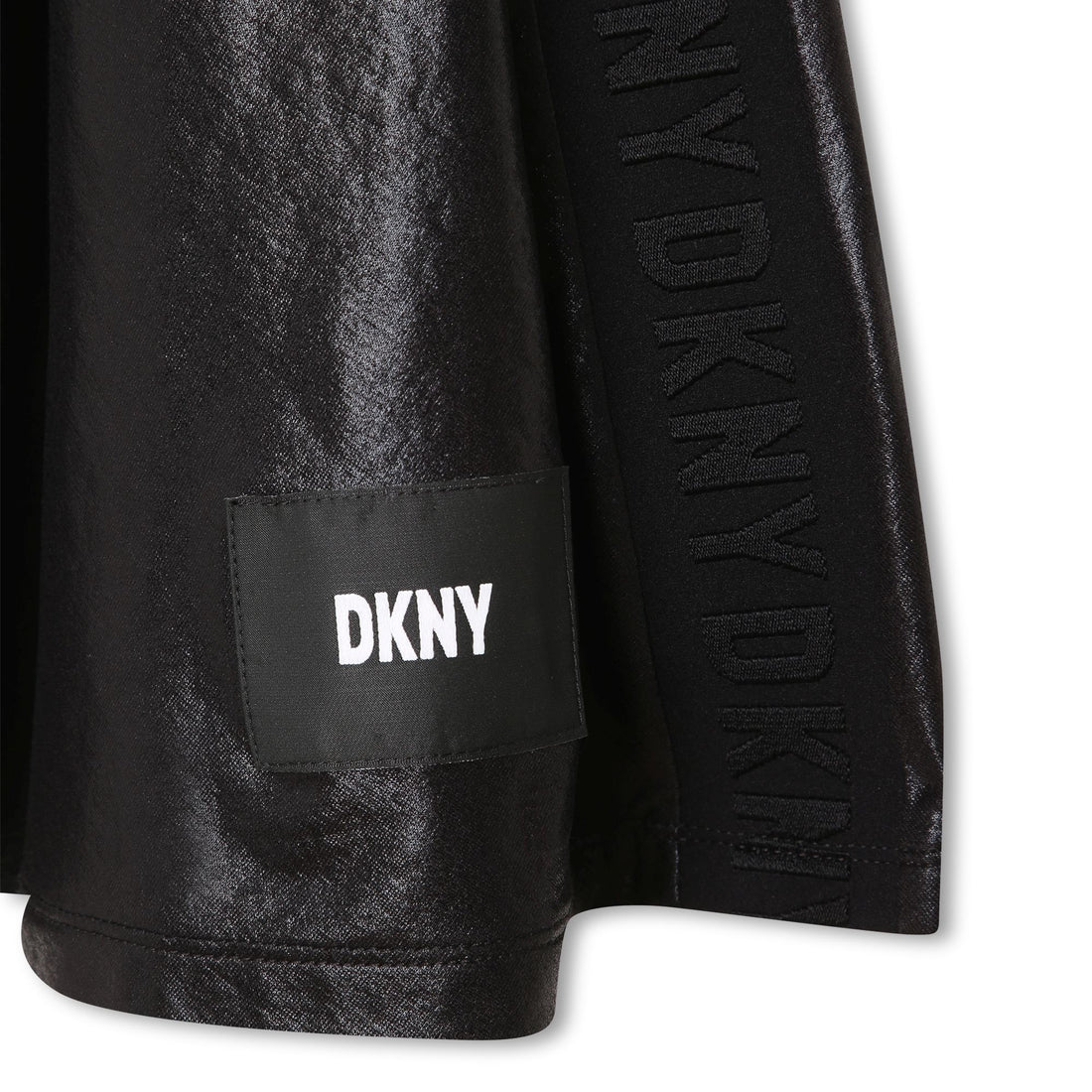 DKNY Black Shiny Black Modal Midi Skirt