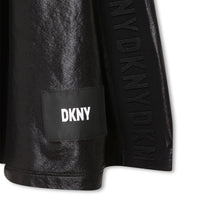DKNY Black Shiny Black Modal Midi Skirt