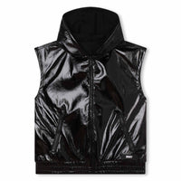 DKNY Black Reversible Sleeveless Jacket