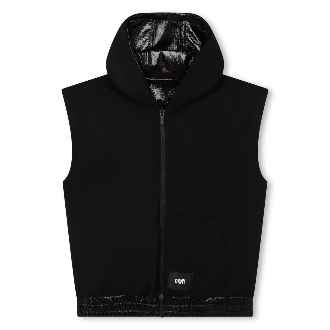 DKNY Black Reversible Sleeveless Jacket