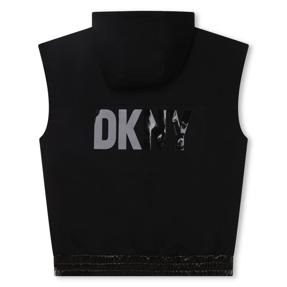DKNY Black Reversible Sleeveless Jacket